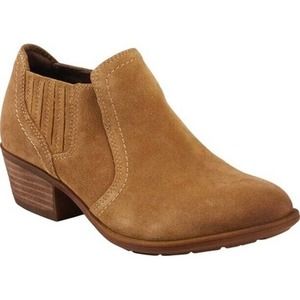 Earth Womens Peak Peru Suede Ankle Bootie -- Bone Brown